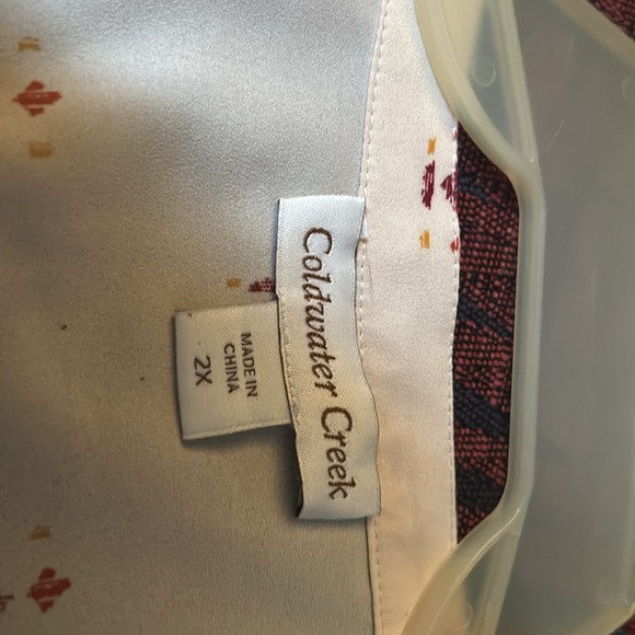 IVORY TOP WITH LACE AND SMALL PATTERNS from COLDWATER CREEK 2X - Picture 6 of 7